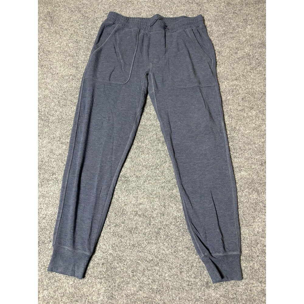 J.CREW Sweatpants Mens M Blue Nordic Camp Fleece Jogger Elastic Waist Casual
